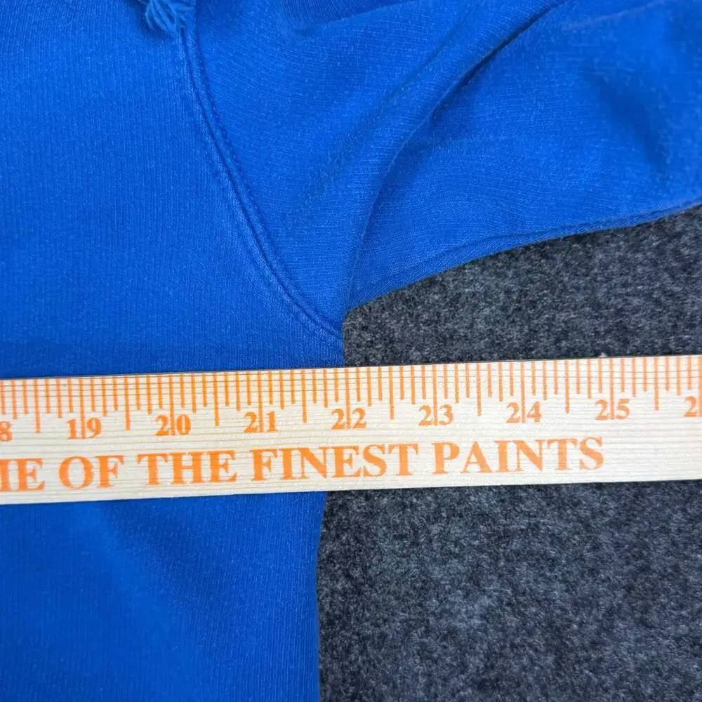 Osiris Y2K Hello My Shoes Are Name Tag Graphic Full Zip Hoodie Blue